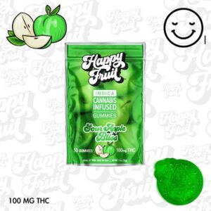 Sour Apple Bliss Gummies – 100mg THC