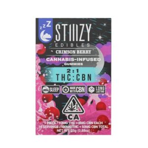CRIMSON BERRY – 2:1 THC:CBN GUMMIES (100mg THC + 50mg CBN)