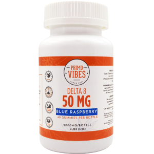 Delta 8 50mg Blue Raspberry Gummies – Primo Vibes