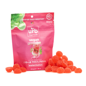 Urb Delta 8 / Delta 10 Gummies – Watermelon (1575 mg Total Delta 8 THC + 175 mg Total Delta 10 THC)