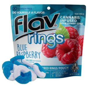 Gummies – Blue Raspberry Rings 100mg